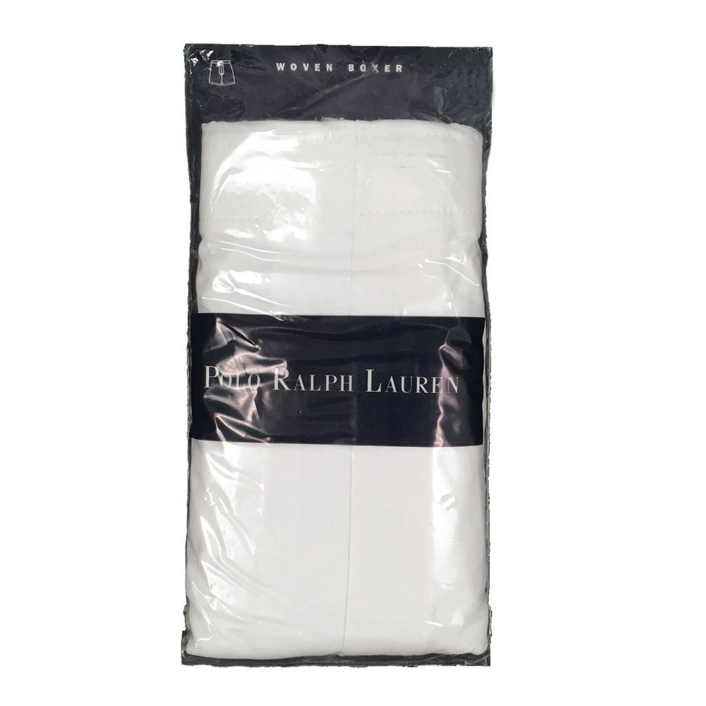 NEW Polo Ralph Lauren Boxers! 42 Off White Polo Player on Leg Heavier Weight